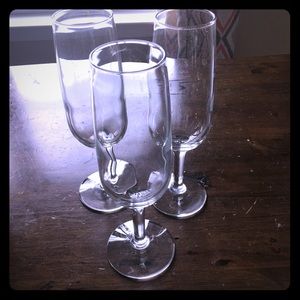 12 Champagne Flutes Glass